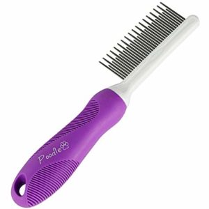Stainless Steel Metal Dog Comb with grip handle thedogdaily.com