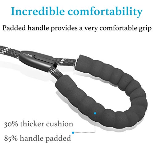 JOUEUYB Double Dog Leash Comfortable Shock Absorbing Heavy Duty Bungee 360° Swivel No Tangle Walking Training Elastic Retractable Leash for Two Dogs Dual Dog Leash for Small Medium Large Dogs 