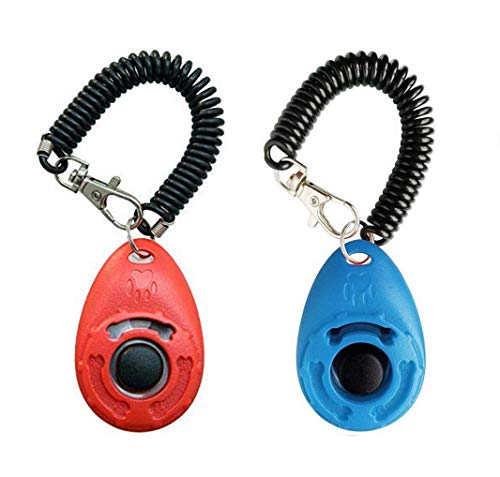 Training Clicker with Carry Strap for Dog Cat 2 Pieces, Multi-Color 4 colors Horse OYEFLY Dog Clicker